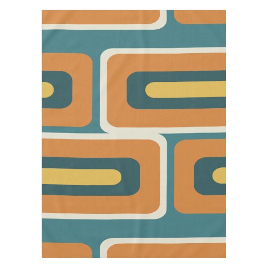 Middeleeuwse moderne lange rechthoeken kleurrijk 1 tafelkleed (Voorkant)