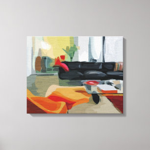 Middeleeuwse moderne levensherstel canvas afdruk