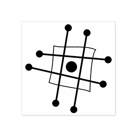 Middeleeuwse moderne, minimale atoomreactoren Atom Rubberstempel (Afrduk)