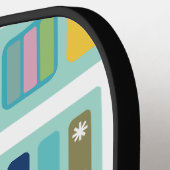 Middeleeuwse moderne mix-up pickleball paddle (Links Detail)