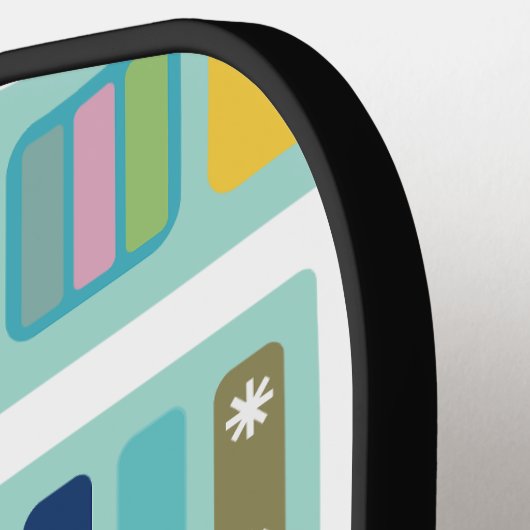 Middeleeuwse moderne mix-up pickleball paddle (Links Detail)