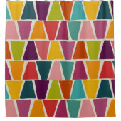 Middeleeuwse moderne mozaïekgeometrische afdruk douchegordijn (Voorkant)