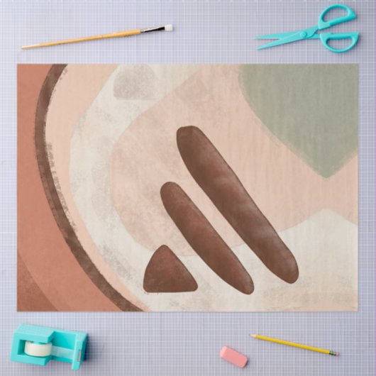 Middeleeuwse moderne organische Abstracte kunstont Tissuepapier (Craft)