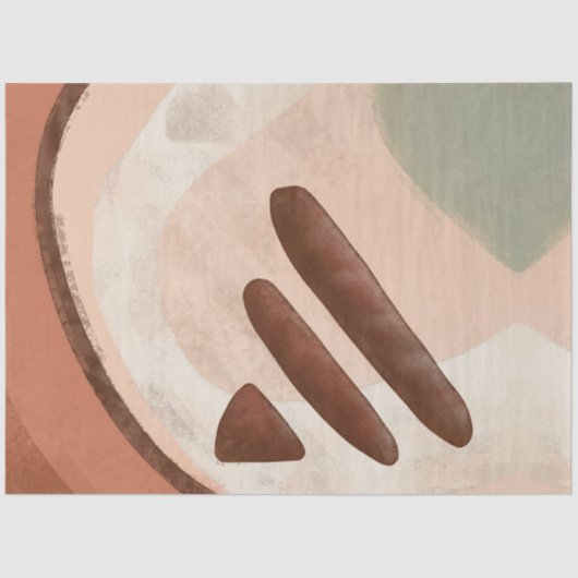 Middeleeuwse moderne organische Abstracte kunstont Tissuepapier (Voorkant)