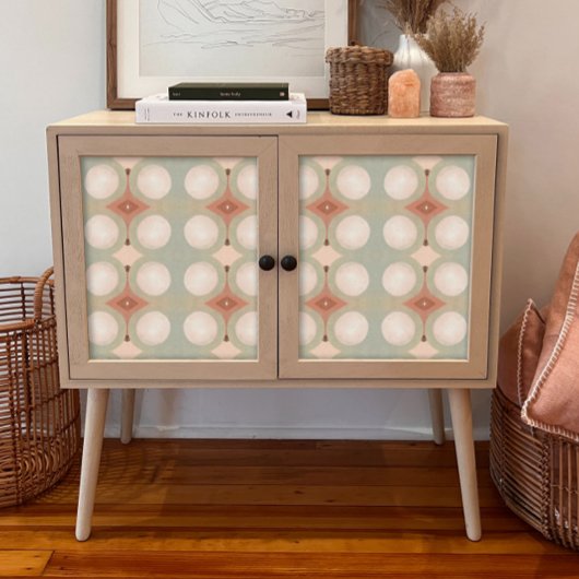 Middeleeuwse moderne organische cirkels rond ontko tissuepapier