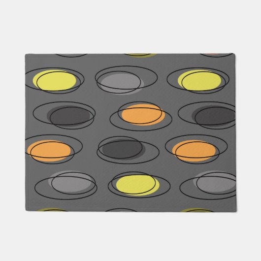 Middeleeuwse moderne ovalen met grijze riem deurmat (Voorkant)