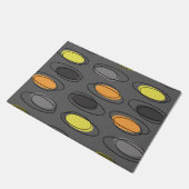 Middeleeuwse moderne ovalen met grijze riem deurmat (Schuin)