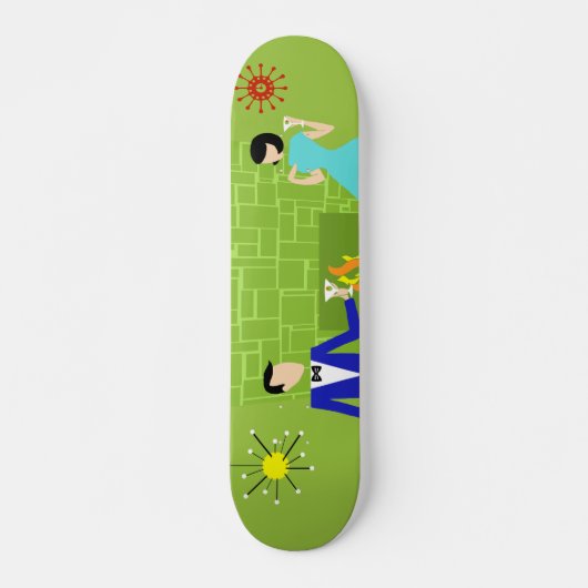 Middeleeuwse moderne paarse skateboard (Voorkant)