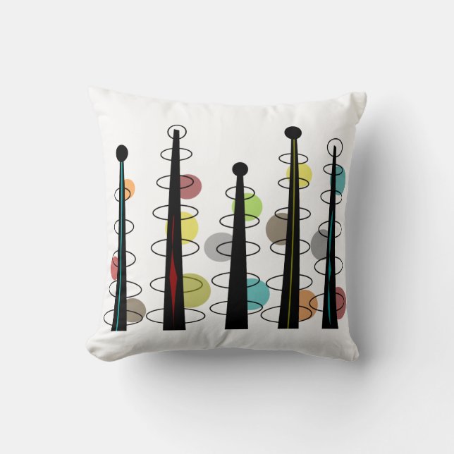 Middeleeuwse moderne piloot met atoomgeïnspireerde kussen (Voorkant)