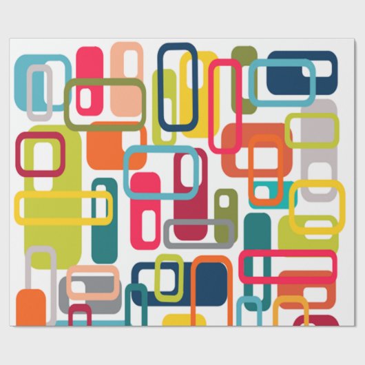 Middeleeuwse moderne rechthoeken cadeaupapier (Vlak)