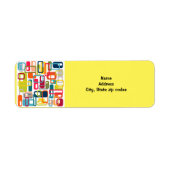 Middeleeuwse moderne rechthoeken etiket (Voorkant)