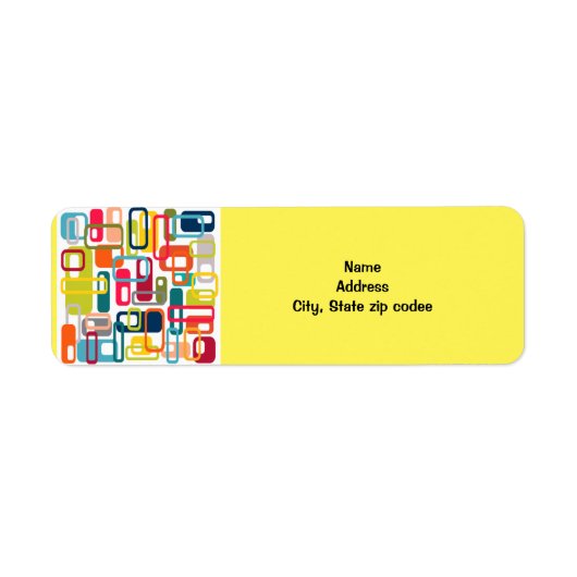 Middeleeuwse moderne rechthoeken etiket (Voorkant)