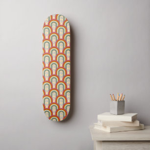Middeleeuwse moderne regenboog Daisy Retro Hippie Persoonlijk Skateboard