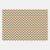 Middeleeuwse moderne Retro 1970's geïnspireerde vl Inpakpapier Vel (Voorkant)