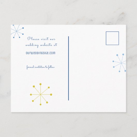 Middeleeuwse Moderne Retro  Opslaan Datum Aankondigingskaart (Achterkant)