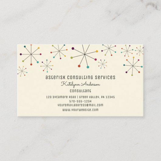 Middeleeuwse moderne,  Retrostijl Visitekaartje (Voorkant)