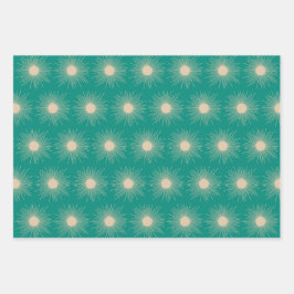 Middeleeuwse moderne Retrozonen in middelmatige mo Inpakpapier Vel