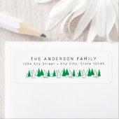 Middeleeuwse moderne ringbandbomen retouradres etiket (Insitu)