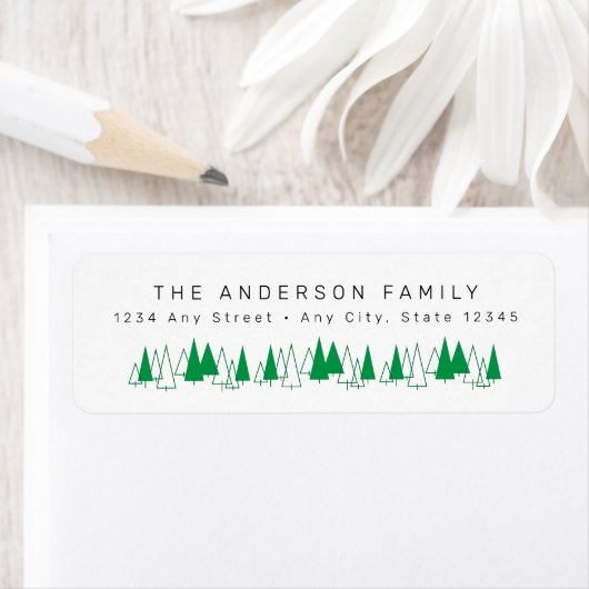 Middeleeuwse moderne ringbandbomen retouradres etiket (Insitu)