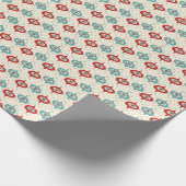  middeleeuwse moderne sneeuwvlokken cadeaupapier (Hoek)