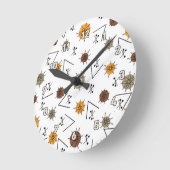 Middeleeuwse moderne Spoetnik-planten (herfst) Ronde Klok (Hoek)