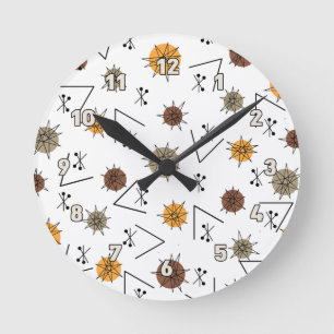 Middeleeuwse moderne Spoetnik-planten (herfst) Ronde Klok