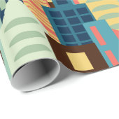 Middeleeuwse moderne stad cadeaupapier (Rol Hoek)