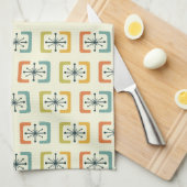 Middeleeuwse moderne starburst schalen theedoek (Quarter Fold)