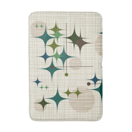 Middeleeuwse moderne Starbursts en Wereldbollen Badmat (Voorkant Verticaal)