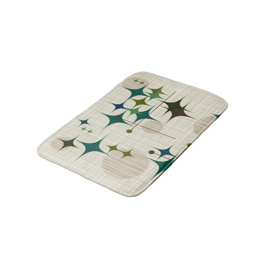 Middeleeuwse moderne Starbursts en Wereldbollen Badmat (Gekanteld)