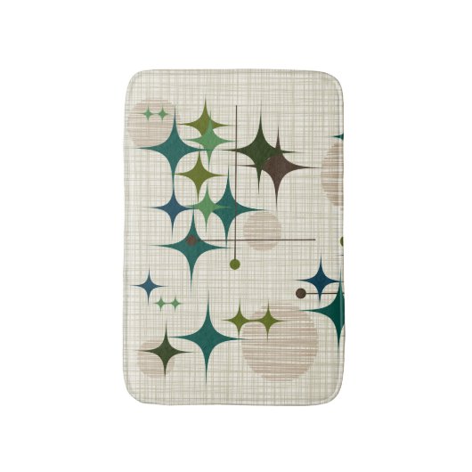 Middeleeuwse moderne Starbursts en Wereldbollen Badmat (Voorkant Verticaal)