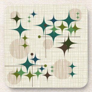 Middeleeuwse moderne Starbursts en Wereldbollen Bier Onderzetter