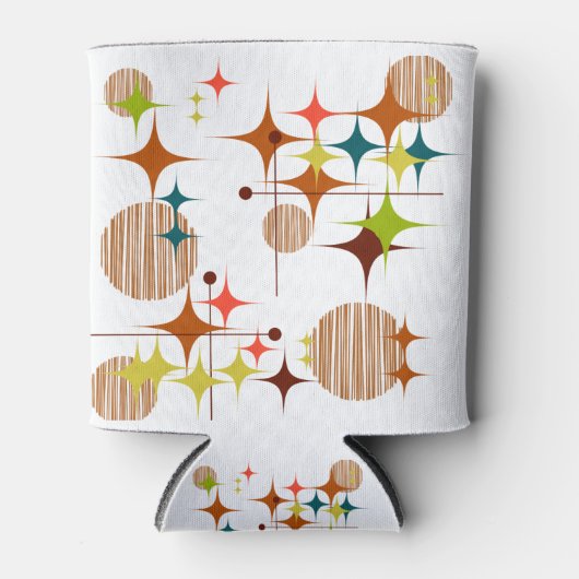 Middeleeuwse moderne Starbursts en Wereldbollen Blikjeskoeler (Voorkant)