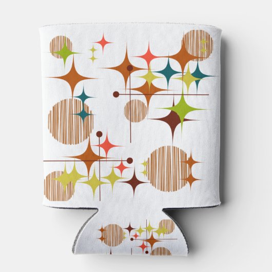 Middeleeuwse moderne Starbursts en Wereldbollen Blikjeskoeler (Achterkant)