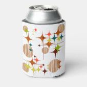 Middeleeuwse moderne Starbursts en Wereldbollen Blikjeskoeler (Blikje Achterkant)