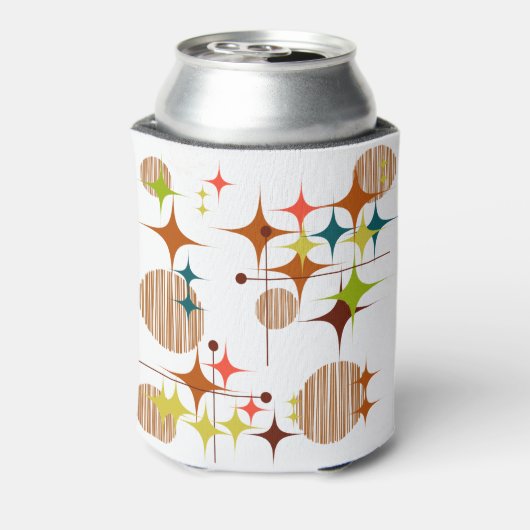 Middeleeuwse moderne Starbursts en Wereldbollen Blikjeskoeler (Blikje Achterkant)