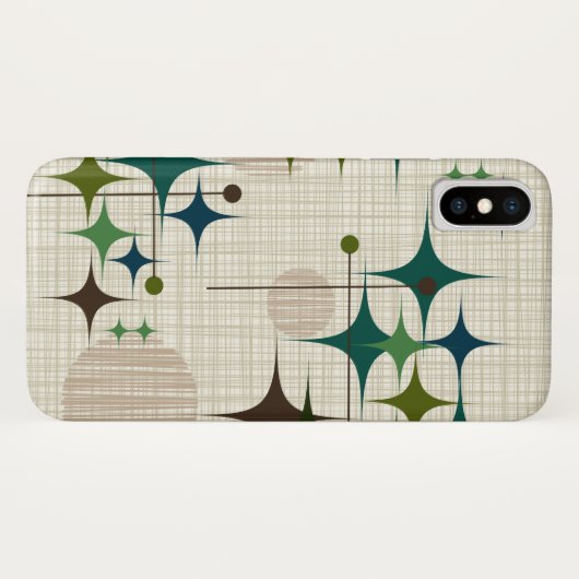Middeleeuwse moderne Starbursts en Wereldbollen Case-Mate iPhone Case (Achterkant (horizontaal))