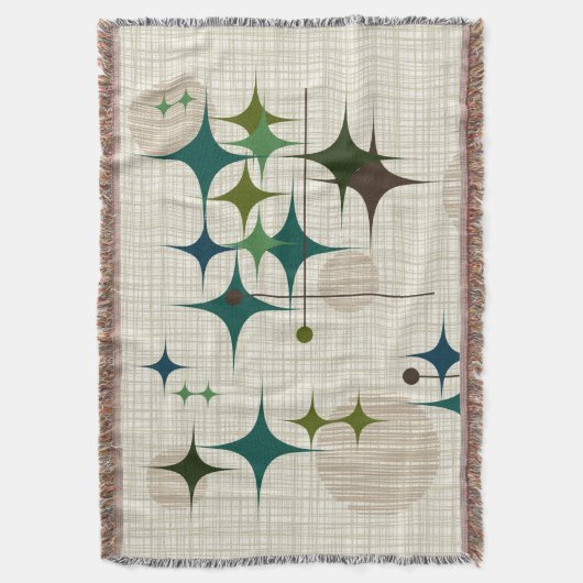 Middeleeuwse moderne Starbursts en Wereldbollen Deken (Voorkant Verticaal)