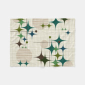 Middeleeuwse moderne Starbursts en Wereldbollen Fleece Deken (Voorkant (Horizontaal))