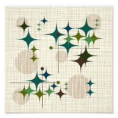 Middeleeuwse moderne Starbursts en Wereldbollen Foto Afdruk (Voorkant)