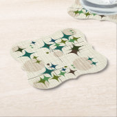 Middeleeuwse moderne Starbursts en Wereldbollen Kartonnen Onderzetters (Gekanteld)