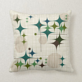 Middeleeuwse moderne Starbursts en Wereldbollen Kussen