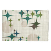 Middeleeuwse moderne Starbursts en Wereldbollen Kussensloop (Achterkant-Links)