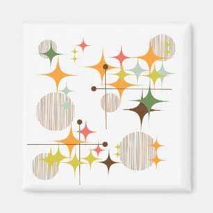 Middeleeuwse moderne Starbursts en Wereldbollen Magneet