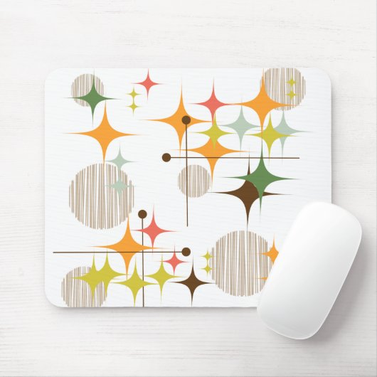 Middeleeuwse moderne Starbursts en Wereldbollen Muismat (Met muis)