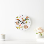 Middeleeuwse moderne Starbursts en Wereldbollen Ronde Klok (Huis)