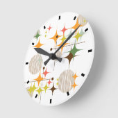 Middeleeuwse moderne Starbursts en Wereldbollen Ronde Klok (Hoek)