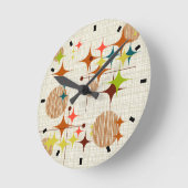 Middeleeuwse moderne Starbursts en Wereldbollen Ronde Klok (Hoek)