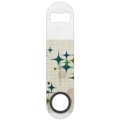 Middeleeuwse moderne Starbursts en Wereldbollen Speed Flessenopener (Achterkant)