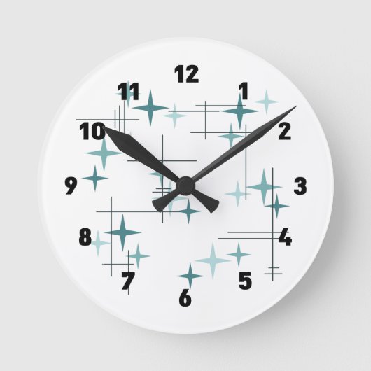 Middeleeuwse moderne sterren (Blauwgroen) klok 2 (Voorkant)